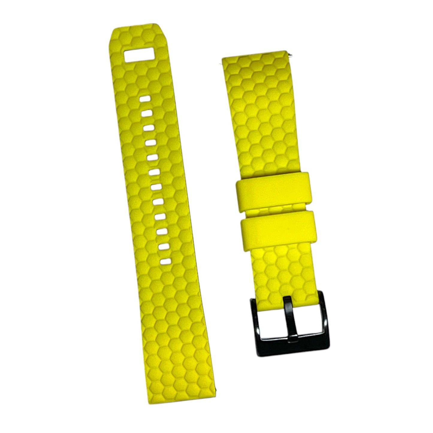 Yellow Top Black Bottom Honeycomb Watch Band