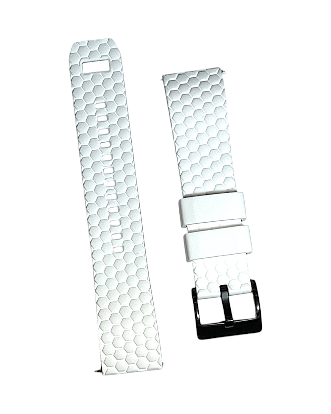 White Top Black Bottom Honeycomb Watch Band