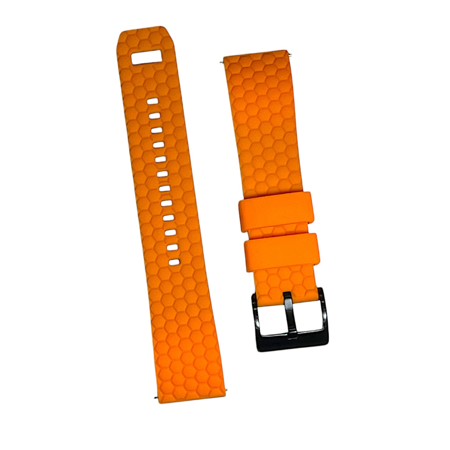 Orange Top Black Bottom Honeycomb Watch Band