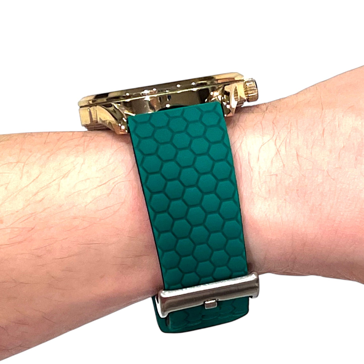 Green Top Black Bottom Honeycomb Watch Band