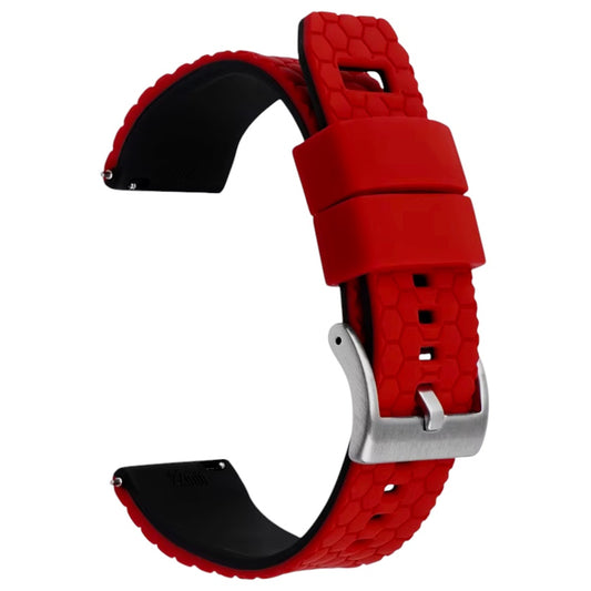 Red Top Black Bottom Honeycomb Watch Band