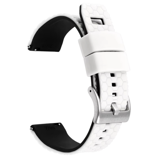 White Top Black Bottom Honeycomb Watch Band